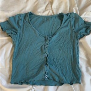 brand new button up crop top